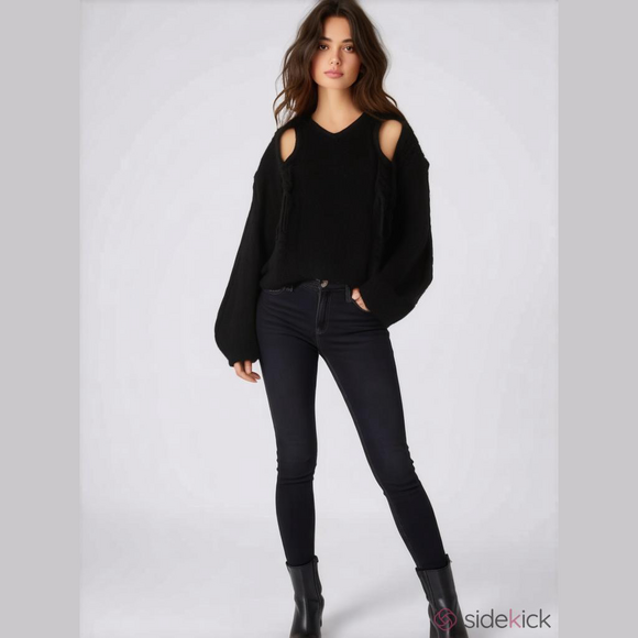 Oak+Fort cutout sweater - Picture 1 of 9